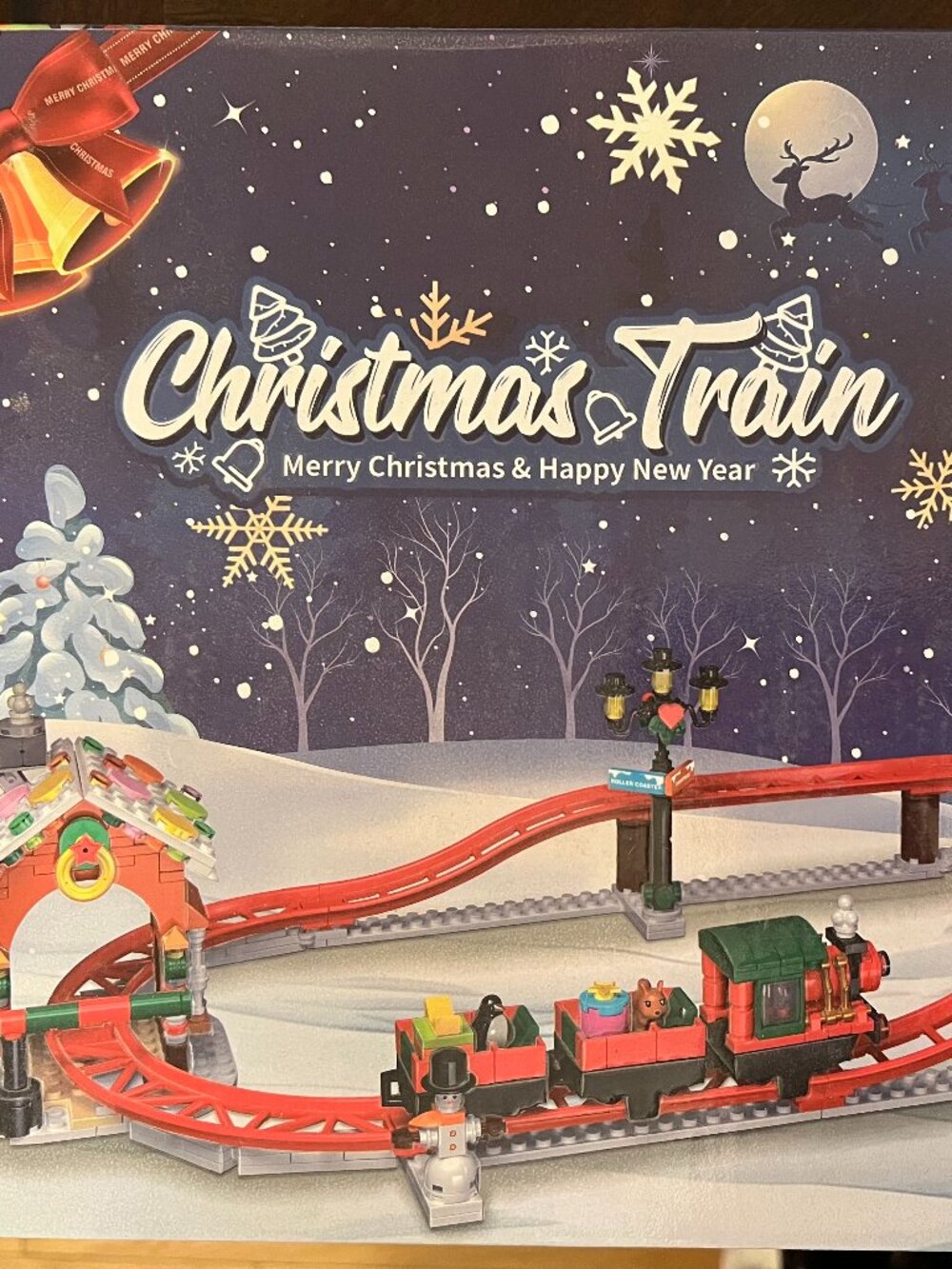AKWME Christmas Train Roller Coaster Building Blocks Set, 916 PCS Set #1004 New